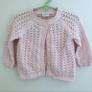 Sweet Hanna Andersson pale pink cardigan for baby